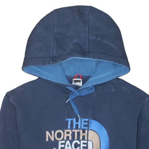 The North Face Men's Blue Pullover Hoodie Medium Graphic Outdoor Sweatshirt