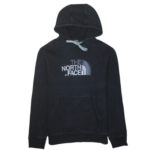 The North Face Men's Black Pullover Hoodie L Logo Cotton Fleece