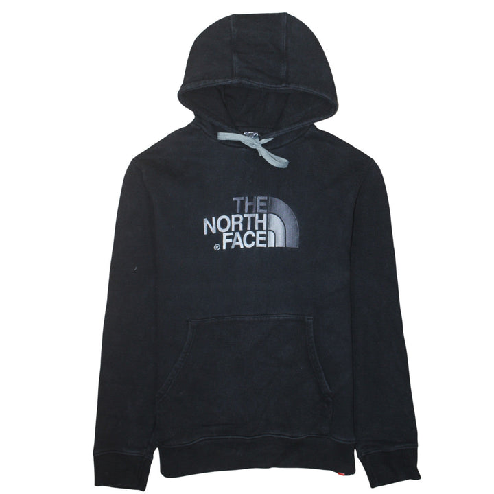 The North Face Men's Black Pullover Hoodie L Logo Cotton Fleece