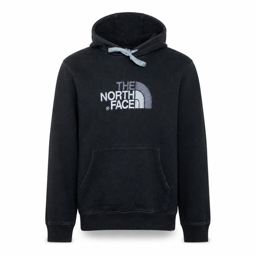 The North Face Men's Black Pullover Hoodie L Logo Cotton Fleece
