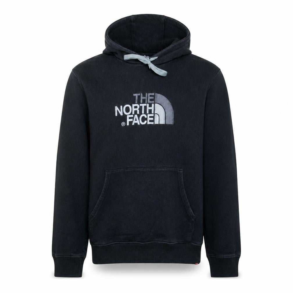 The North Face Men's Black Pullover Hoodie L Logo Cotton Fleece