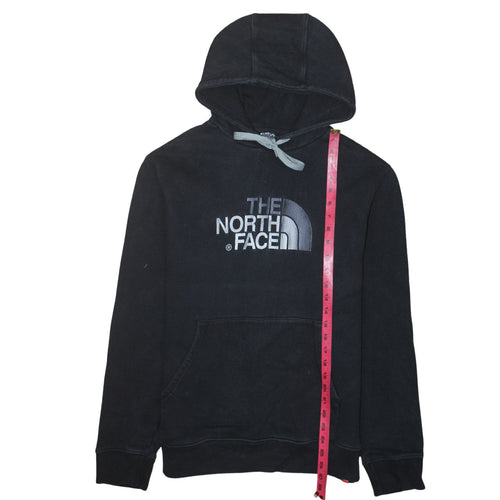 The North Face Men's Black Pullover Hoodie L Logo Cotton Fleece