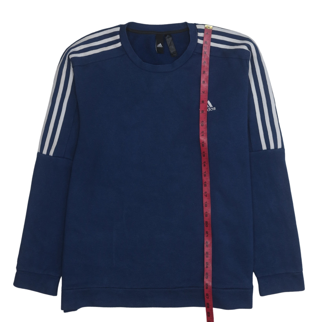 Adidas Men's Blue XL Crew Neck Fleece Sweatshirt Pullover