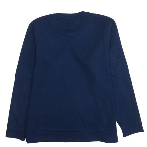 Adidas Men's Blue XL Crew Neck Fleece Sweatshirt Pullover