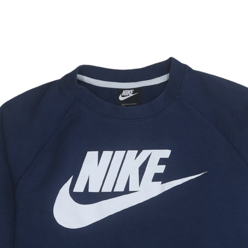 Nike Men's Blue Crew Neck Pullover Sweatshirt M Regular Fit