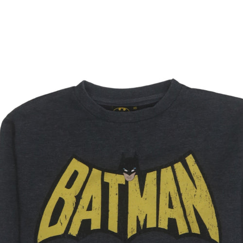 Batman Men's Black Graphic Pullover Sweatshirt XS