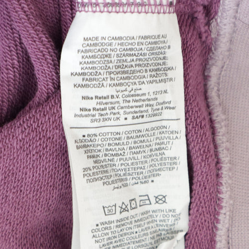 Nike Womens Purple Two Tone Crew Neck Pullover Sweatshirt Size S