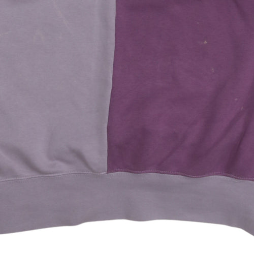 Nike Womens Purple Two Tone Crew Neck Pullover Sweatshirt Size S