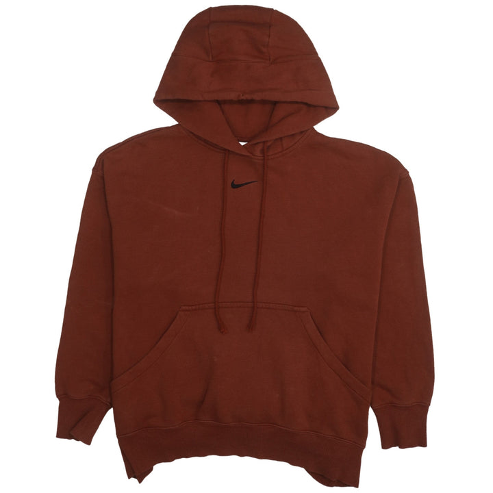 Nike Women’s Brown Pullover Hoodie Large Cotton Blend Casual