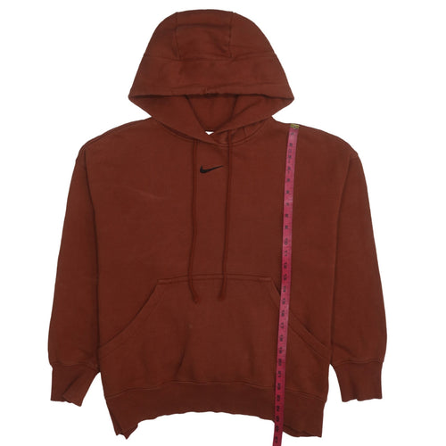 Nike Women’s Brown Pullover Hoodie Large Cotton Blend Casual