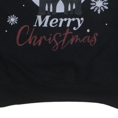 Disney Women Black Christmas Minnie Mouse Sweatshirt Medium