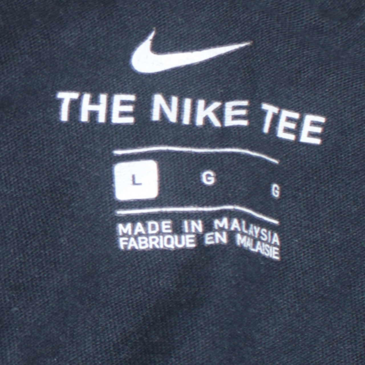 Nike Men's Black L Crew Neck Cotton Logo Classic T-Shirt