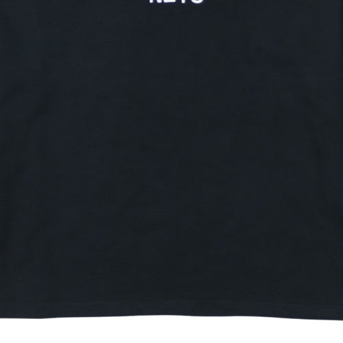 Nike Men's Black L Crew Neck Cotton Logo Classic T-Shirt