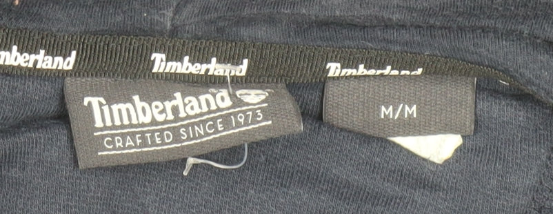 Timberland Men's Blue Logo Pullover Hoodie Size M Regular Fit