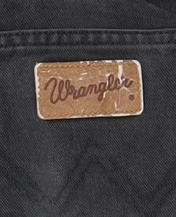 Wrangler Men's Black Straight Jeans 36W x 32L 100% Cotton Denim