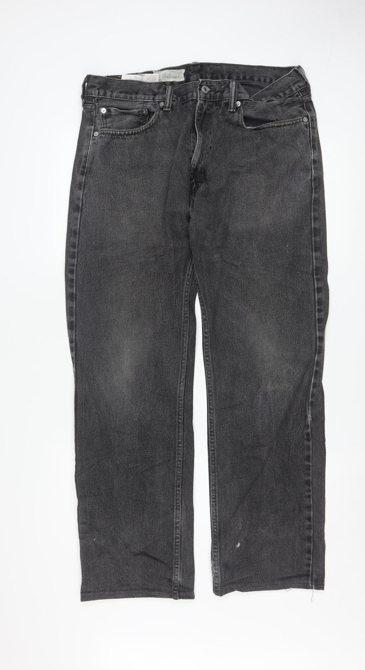 Levi's 501 Men's Black Straight Fit Denim Jeans 36W 32L Vintage
