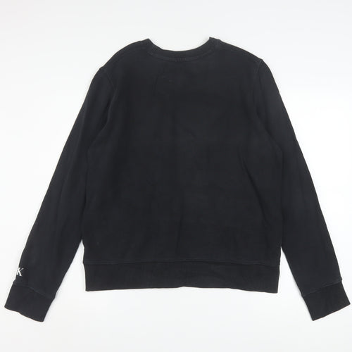 Calvin Klein Jeans Men's Black Logo Crew Neck Sweatshirt Size L