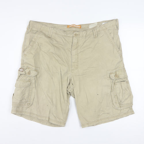 Lee Dungarees Men's Beige Cargo Shorts Size 42 Cotton Casual