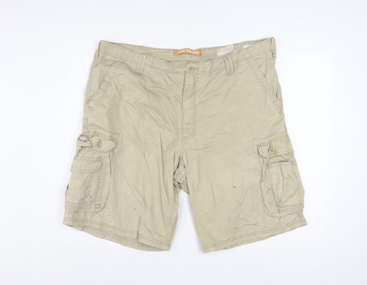 Lee Dungarees Men's Beige Cargo Shorts Size 42 Cotton Casual