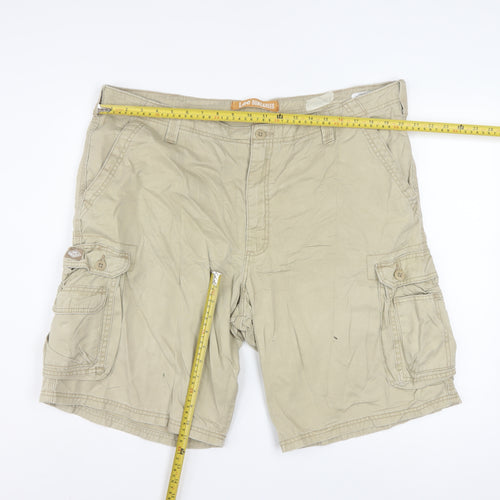 Lee Dungarees Men's Beige Cargo Shorts Size 42 Cotton Casual