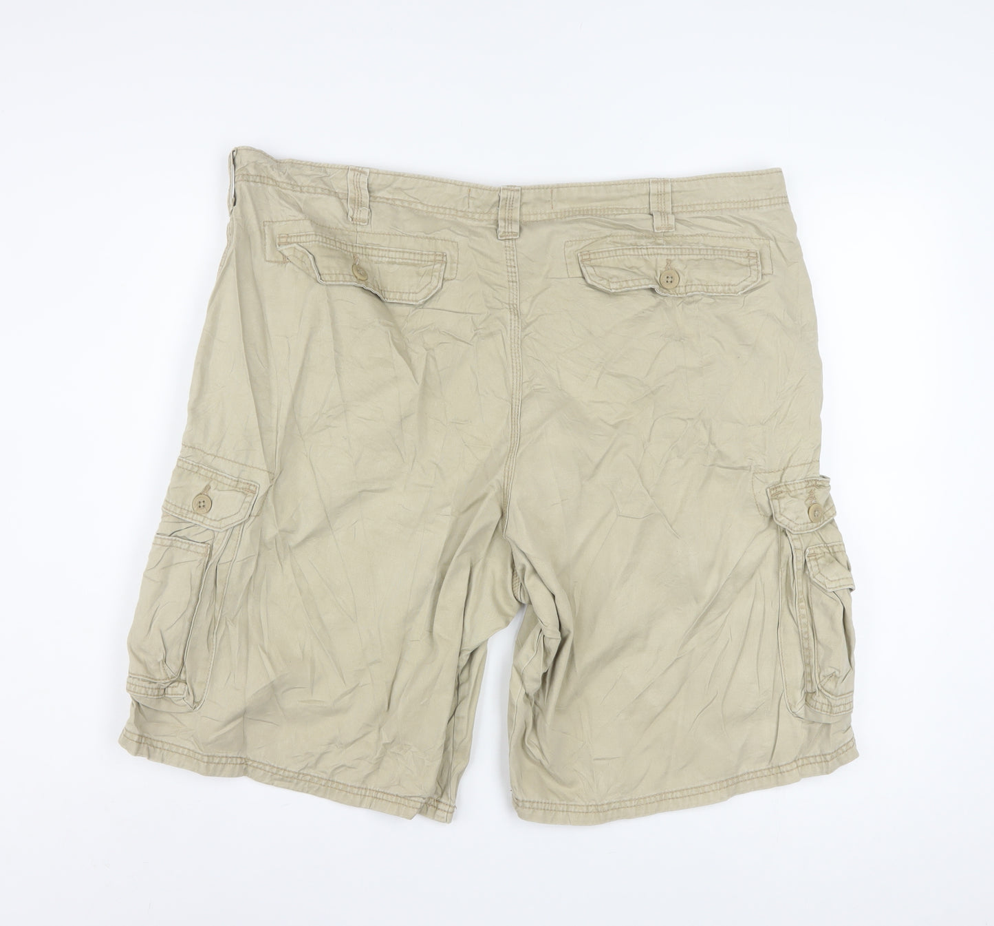 Lee Dungarees Men's Beige Cargo Shorts Size 42 Cotton Casual