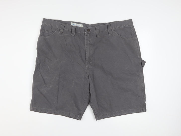Wrangler Men's Grey Cotton Cargo Carpenter Shorts Size 44