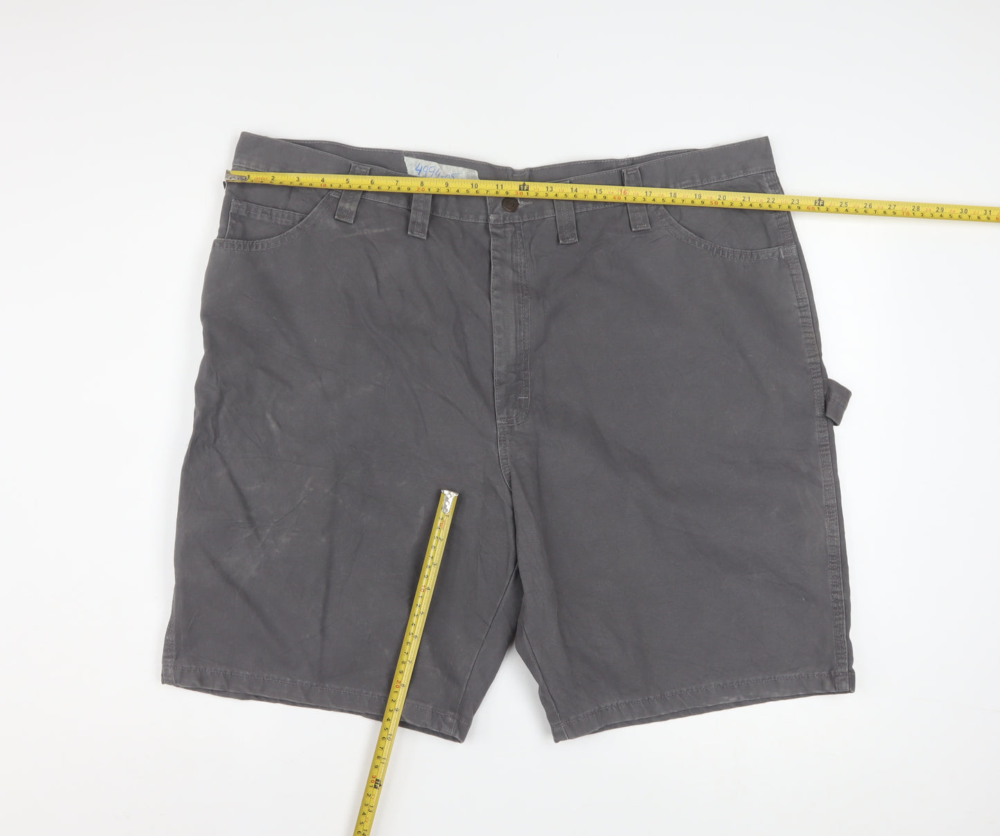 Wrangler Men's Grey Cotton Cargo Carpenter Shorts Size 44