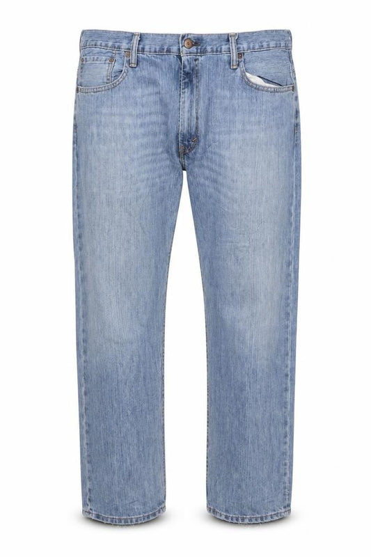Front view of Levi's Men's Blue Straight Leg Jeans W38 L30 Denim