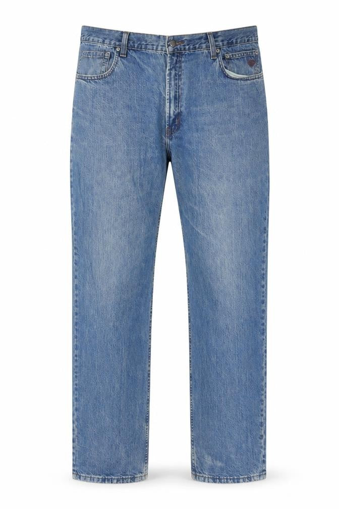 Front view of Harley-Davidson Men's Blue 40x34 Straight Leg Denim Jeans