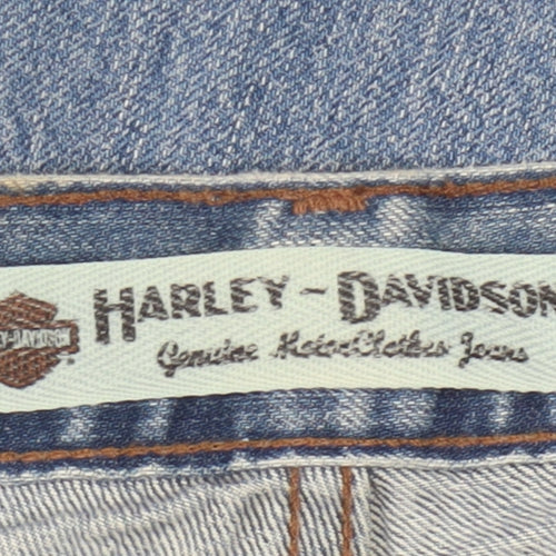 Harley-Davidson Men's Blue 40x34 Straight Leg Denim Jeans