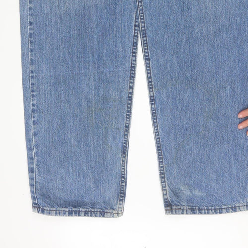 Harley-Davidson Men's Blue 40x34 Straight Leg Denim Jeans