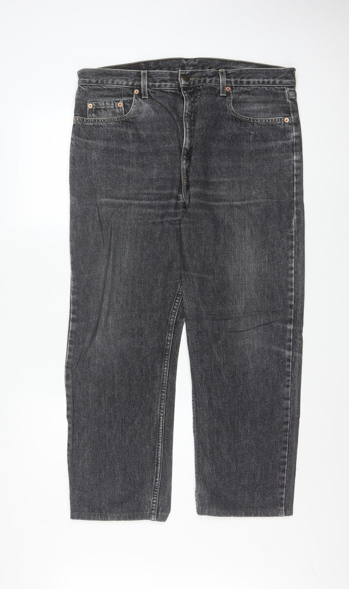 Levi's 615 Men's Grey Stonewash Straight Jeans W39 L30 Regular Fit