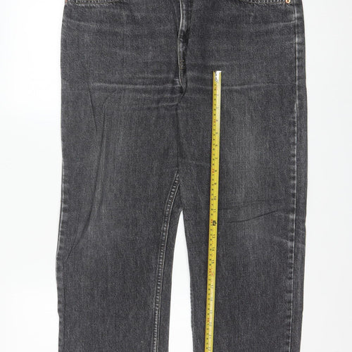 Levi's 615 Men's Grey Stonewash Straight Jeans W39 L30 Regular Fit