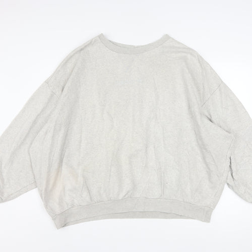 Adidas Women Grey Size 12 Oversized Crew Neck Sweatshirt