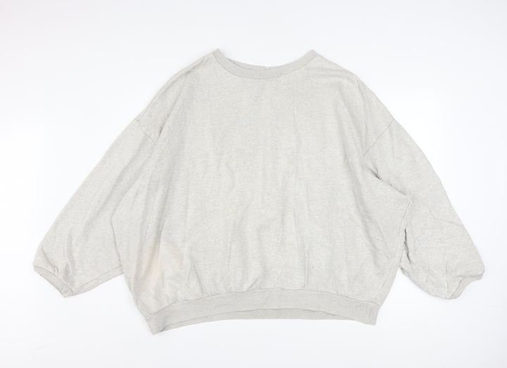 Adidas Women Grey Size 12 Oversized Crew Neck Sweatshirt