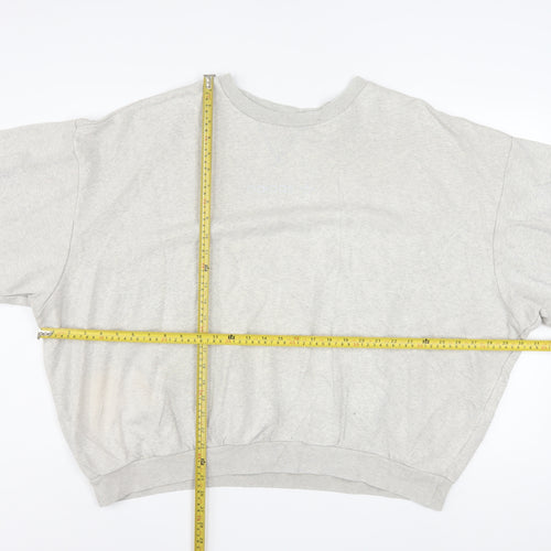 Adidas Women Grey Size 12 Oversized Crew Neck Sweatshirt