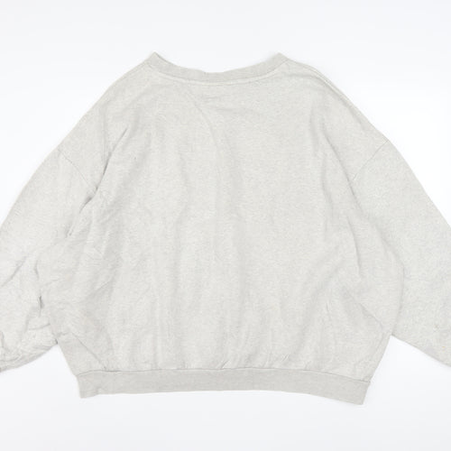 Adidas Women Grey Size 12 Oversized Crew Neck Sweatshirt