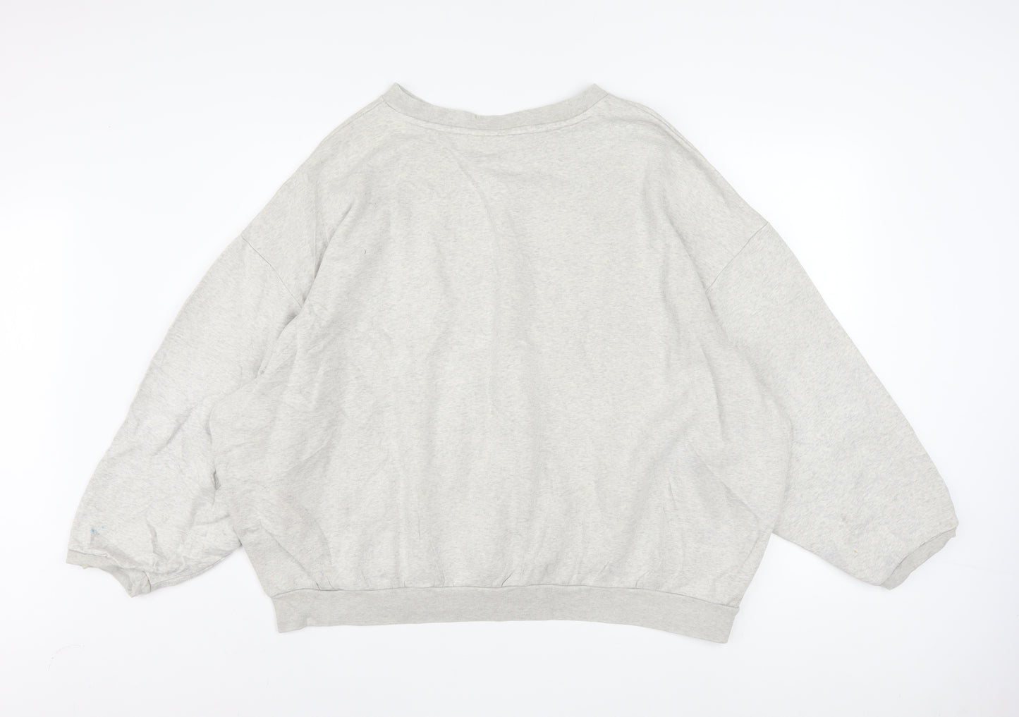 Adidas Women Grey Size 12 Oversized Crew Neck Sweatshirt