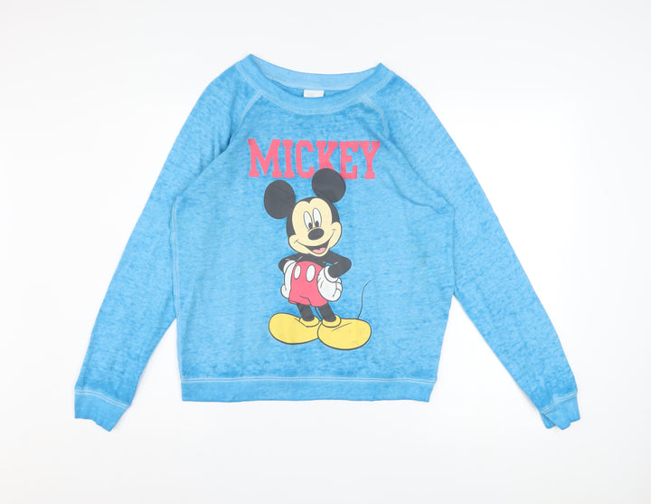 Disney Women's Blue Mickey Mouse Pullover Sweatshirt Size S
