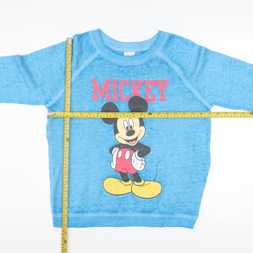 Disney Women's Blue Mickey Mouse Pullover Sweatshirt Size S