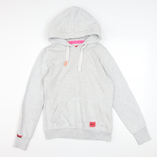 Superdry Men's Grey Pullover Hoodie M Regular Fit Fleece
