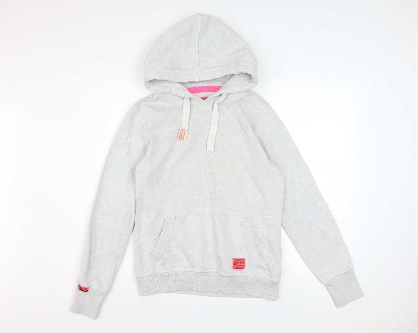 Superdry Men's Grey Pullover Hoodie M Regular Fit Fleece