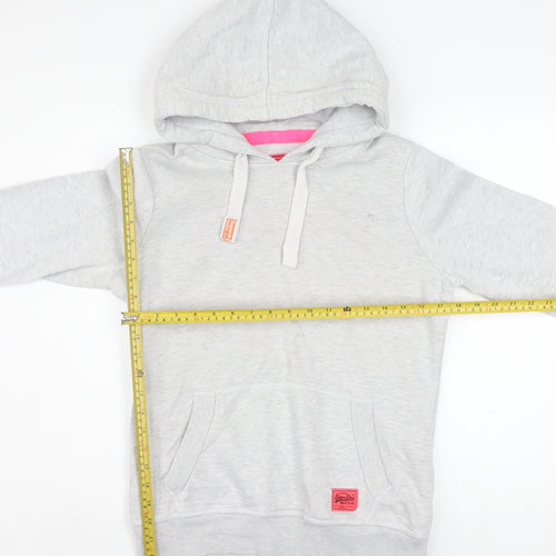 Superdry Men's Grey Pullover Hoodie M Regular Fit Fleece