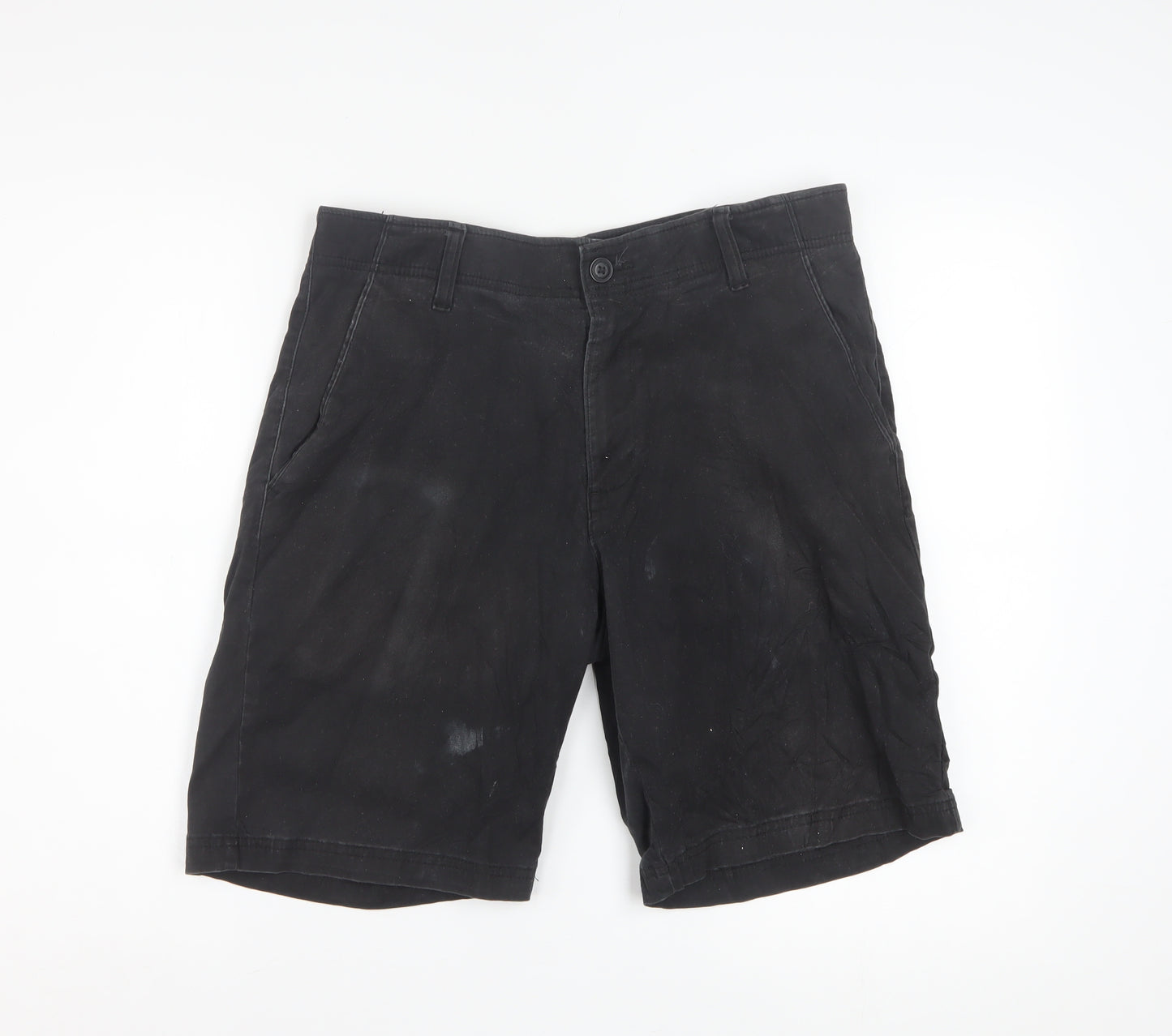 Lee Men's Black Chino Shorts Size 33 Regular Fit Cotton Stretch
