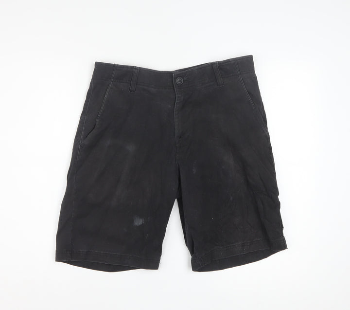 Lee Men's Black Chino Shorts Size 33 Regular Fit Cotton Stretch