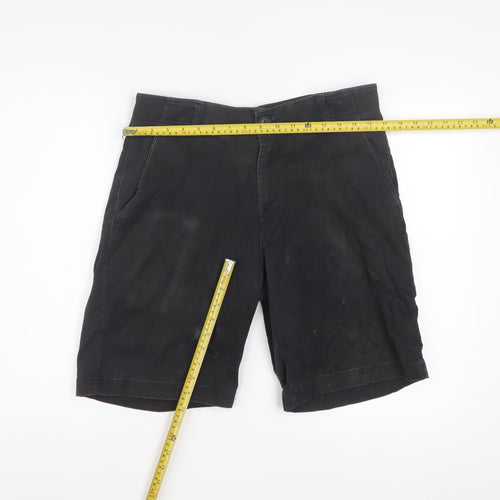 Lee Men's Black Chino Shorts Size 33 Regular Fit Cotton Stretch