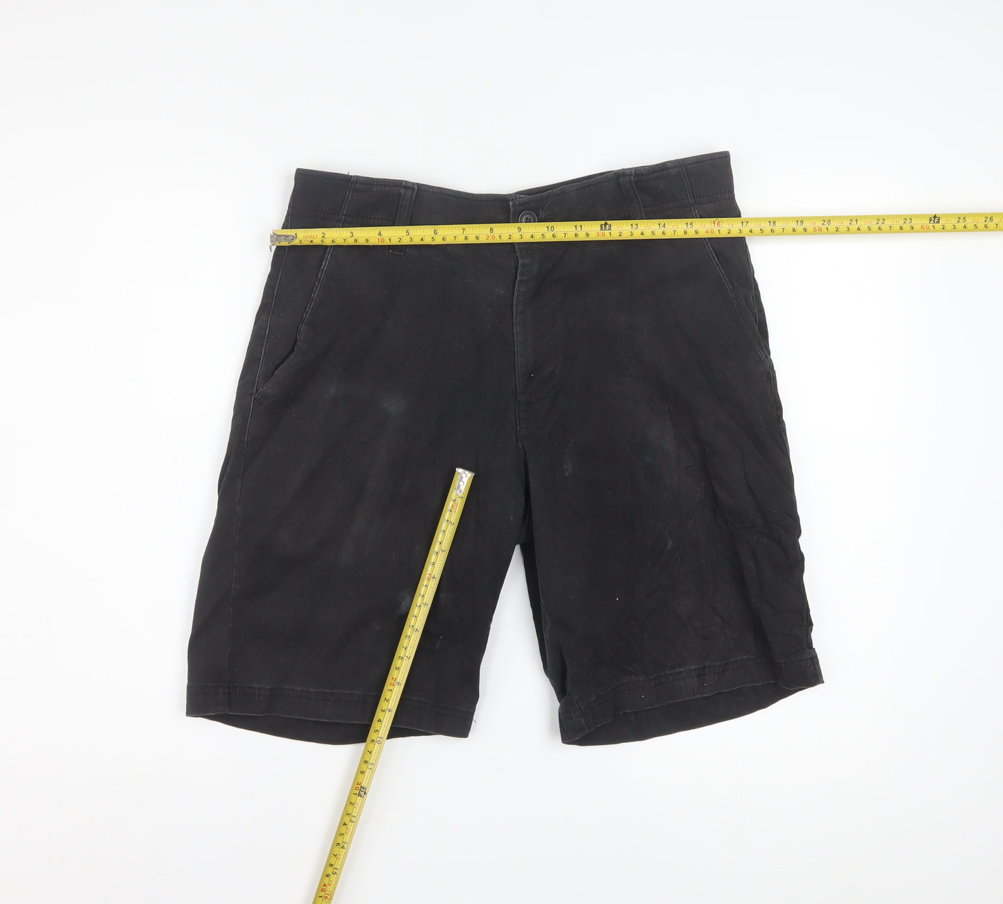 Lee Men's Black Chino Shorts Size 33 Regular Fit Cotton Stretch