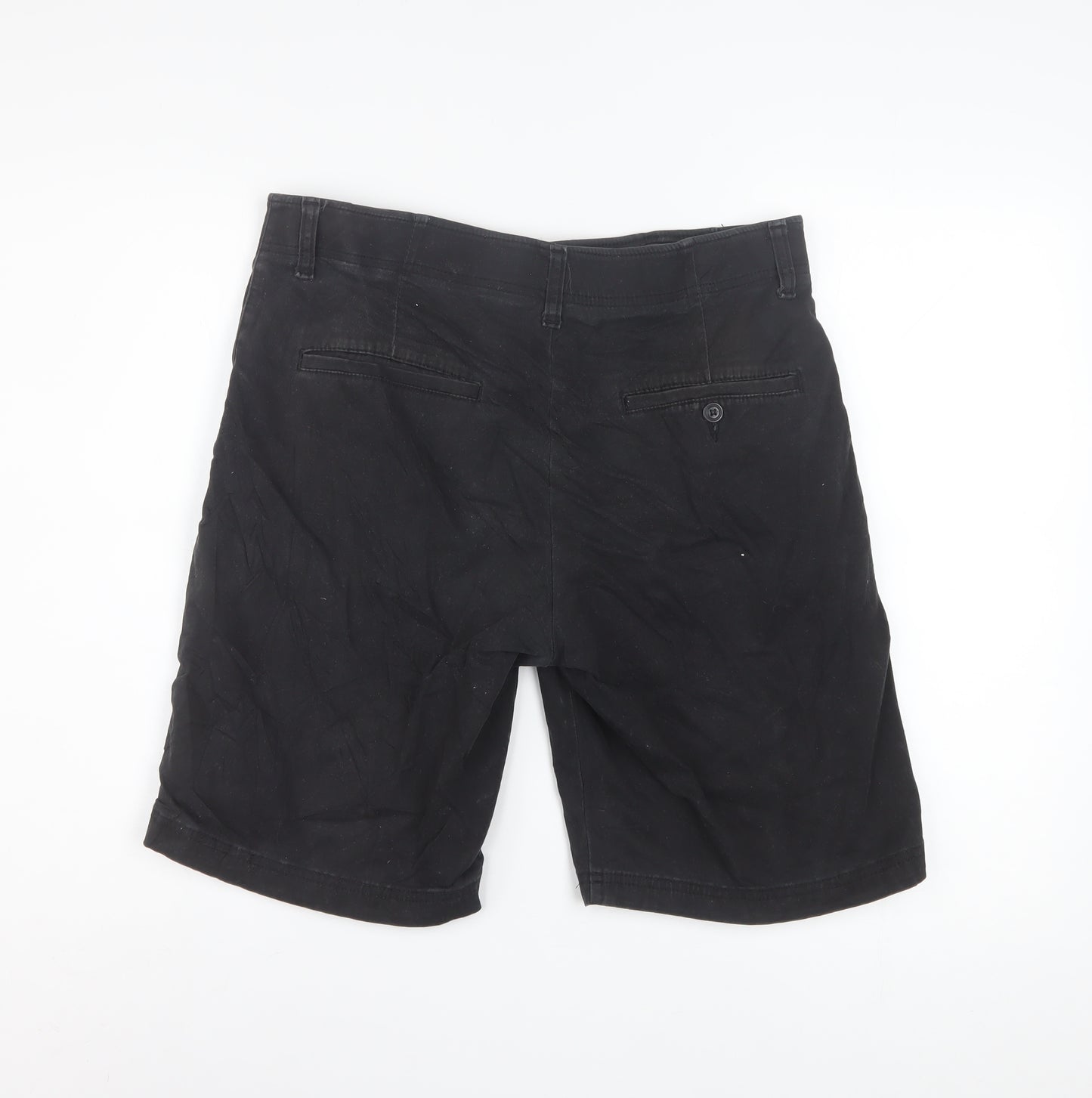 Lee Men's Black Chino Shorts Size 33 Regular Fit Cotton Stretch