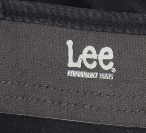 Lee Men's Black Chino Shorts Size 33 Regular Fit Cotton Stretch