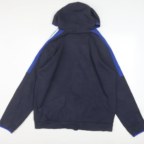 Adidas Men's Blue Full Zip Hoodie L Sports Fleece Jacket